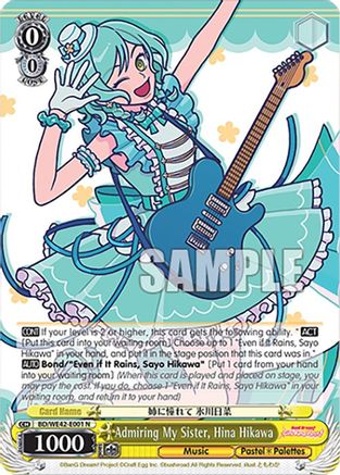 Image of Admiring My Sister, Hina Hikawa (BD/WE42-E001 N) - BanG Dream! Girls Band Party! Countdown Collection Premium Booster