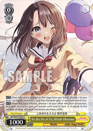 Image of As the Six of Us, Misaki Okusawa (BD/WE42-E004 N) - BanG Dream! Girls Band Party! Countdown Collection Premium Booster