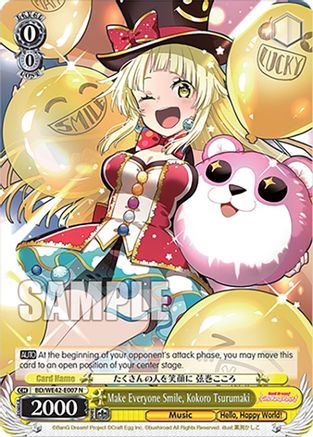 Image of Make Everyone Smile, Kokoro Tsurumaki (BD/WE42-E007 N) - BanG Dream! Girls Band Party! Countdown Collection Premium Booster
