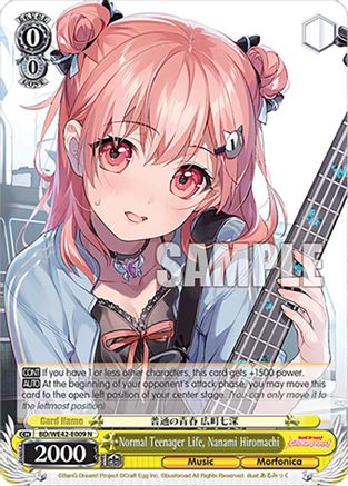 Image of Normal Teenager Life, Nanami Hiromachi (BD/WE42-E009 N) - BanG Dream! Girls Band Party! Countdown Collection Premium Booster