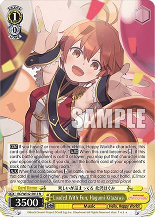 Image of Loaded With Fun, Hagumi Kitazawa (BD/WE42-E013 N) - BanG Dream! Girls Band Party! Countdown Collection Premium Booster