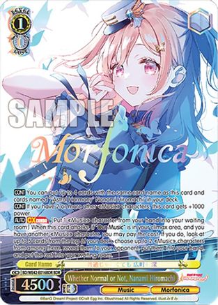 Image of Whether Normal or Not, Nanami Hiromachi (BDR) (BD/WE42-E016BDR BDR) - BanG Dream! Girls Band Party! Countdown Collection Premium Booster