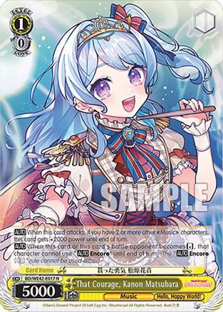 Image of That Courage, Kanon Matsubara (BD/WE42-E017 N) - BanG Dream! Girls Band Party! Countdown Collection Premium Booster