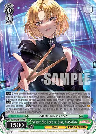 Image of Where She Feels at Ease, MASKING (BD/WE42-E037 N) - BanG Dream! Girls Band Party! Countdown Collection Premium Booster