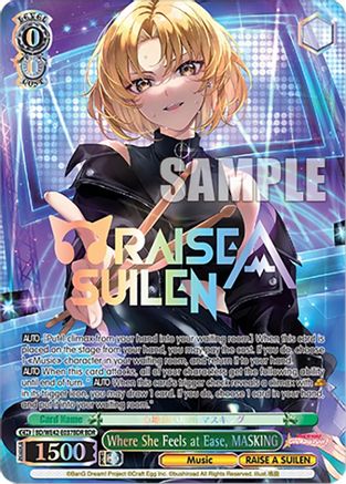 Image of Where She Feels at Ease, MASKING (BDR) (BD/WE42-E037BDR BDR) - BanG Dream! Girls Band Party! Countdown Collection Premium Booster