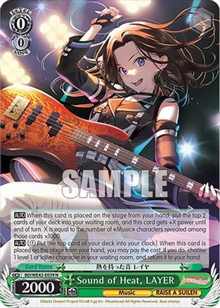Image of Sound of Heat, LAYER (BD/WE42-E039 N) - BanG Dream! Girls Band Party! Countdown Collection Premium Booster