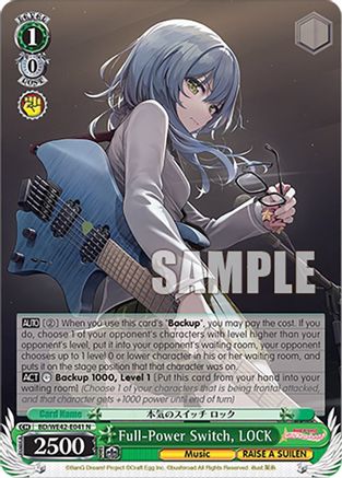 Image of Full-Power Switch, LOCK (BD/WE42-E041 N) - BanG Dream! Girls Band Party! Countdown Collection Premium Booster