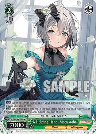 Image of A Helping Hand, Moca Aoba (BD/WE42-E045 N) - BanG Dream! Girls Band Party! Countdown Collection Premium Booster