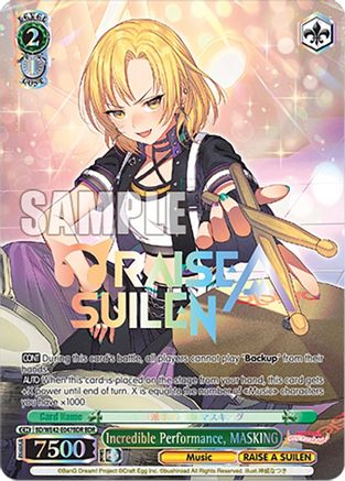 Image of Incredible Performance, MASKING (BDR) (BD/WE42-E047BDR BDR) - BanG Dream! Girls Band Party! Countdown Collection Premium Booster