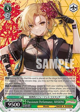 Image of Passionate Performance, MASKING (BD/WE42-E050 N) - BanG Dream! Girls Band Party! Countdown Collection Premium Booster