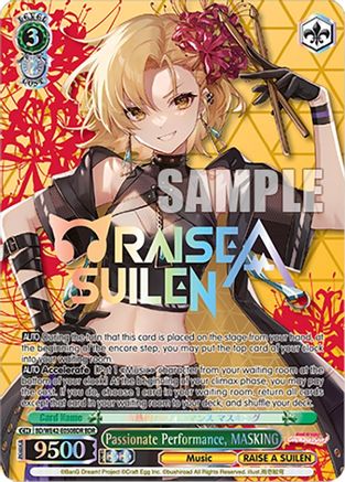 Image of Passionate Performance, MASKING (BDR) (BD/WE42-E050BDR BDR) - BanG Dream! Girls Band Party! Countdown Collection Premium Booster