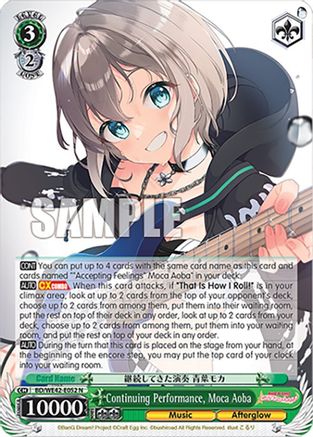Image of Continuing Performance, Moca Aoba (BD/WE42-E052 N) - BanG Dream! Girls Band Party! Countdown Collection Premium Booster