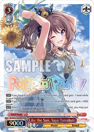Image of Like the Sun, Saya Yamabuki (BDR) (BD/WE42-E062BDR BDR) - BanG Dream! Girls Band Party! Countdown Collection Premium Booster