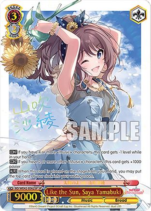 Image of Like the Sun, Saya Yamabuki (SP) (BD/WE42-E062SP SP) - BanG Dream! Girls Band Party! Countdown Collection Premium Booster