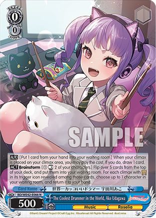 Image of The Coolest Drummer in the World, Ako Udagawa (BD/WE42-E066 N) - BanG Dream! Girls Band Party! Countdown Collection Premium Booster