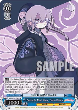 Image of Passionate About Music, Yukina Minato (BD/WE42-E069 N) - BanG Dream! Girls Band Party! Countdown Collection Premium Booster