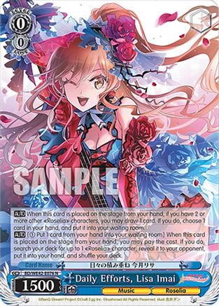 Image of Daily Efforts, Lisa Imai (BD/WE42-E076 N) - BanG Dream! Girls Band Party! Countdown Collection Premium Booster