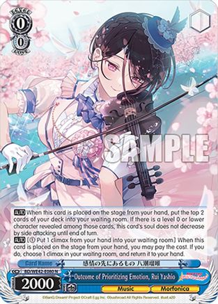 Image of Outcome of Prioritizing Emotion, Rui Yashio (BD/WE42-E080 N) - BanG Dream! Girls Band Party! Countdown Collection Premium Booster