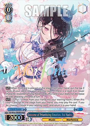 Image of Outcome of Prioritizing Emotion, Rui Yashio (BDR) (BD/WE42-E080BDR BDR) - BanG Dream! Girls Band Party! Countdown Collection Premium Booster