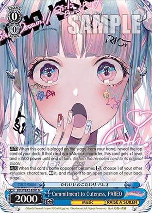 Image of Commitment to Cuteness, PAREO (BD/WE42-E081 N) - BanG Dream! Girls Band Party! Countdown Collection Premium Booster