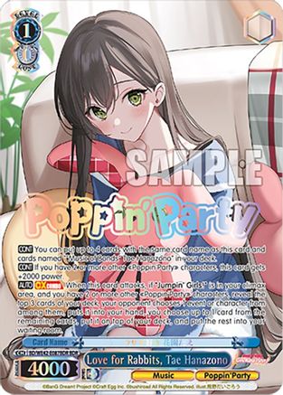 Image of Love for Rabbits, Tae Hanazono (BDR) (BD/WE42-E087BDR BDR) - BanG Dream! Girls Band Party! Countdown Collection Premium Booster
