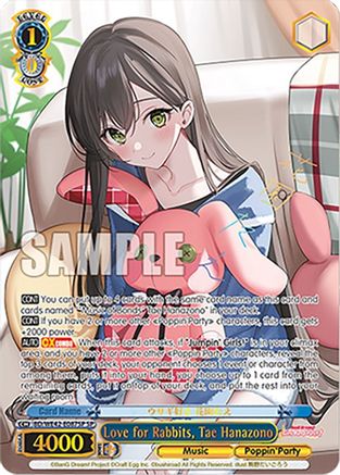 Image of Love for Rabbits, Tae Hanazono (SP) (BD/WE42-E087SP SP) - BanG Dream! Girls Band Party! Countdown Collection Premium Booster