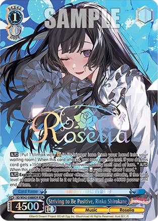 Image of Striving to Be Positive, Rinko Shirokane (BDR) (BD/WE42-E088BDR BDR) - BanG Dream! Girls Band Party! Countdown Collection Premium Booster