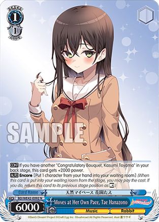 Image of Moves at Her Own Pace, Tae Hanazono (BD/WE42-E092 N) - BanG Dream! Girls Band Party! Countdown Collection Premium Booster