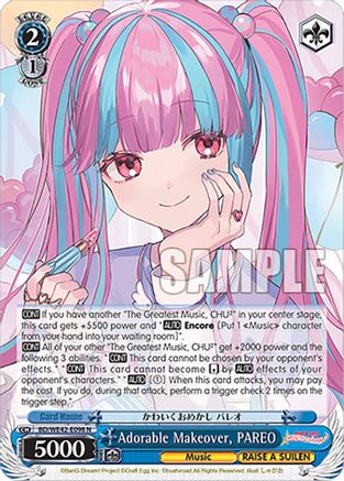 Image of Adorable Makeover, PAREO (BD/WE42-E098 N) - BanG Dream! Girls Band Party! Countdown Collection Premium Booster