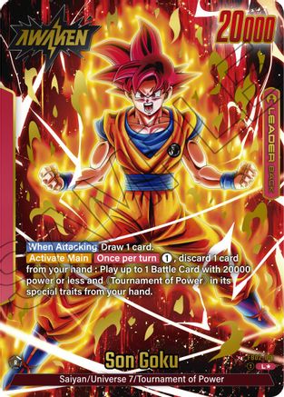 Image of Son Goku - FB02-001 (Alternate Art) (FB02-001) - Blazing Aura Holofoil