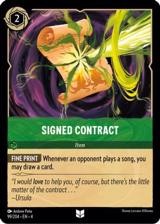 Image of Signed Contract (99/204) - Ursulas Return