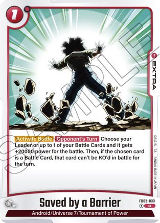 Image of Saved by a Barrier (FB02-033) - Blazing Aura Holofoil