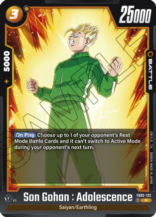 Image of Son Gohan : Adolescence - FB02-122 (FB02-122) - Blazing Aura Holofoil