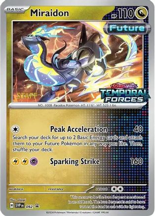 Image of Miraidon (Prerelease) [Staff] 092  - Holofoil SV Scarlet & Violet Promo Cards - Promo