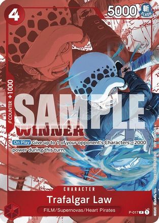 Image of Trafalgar Law (Winner Pack Vol. 7) (P-017) - One Piece Promotion Cards Foil