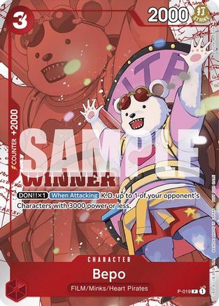 Image of Bepo (Winner Pack Vol. 7) (P-019) - One Piece Promotion Cards Foil
