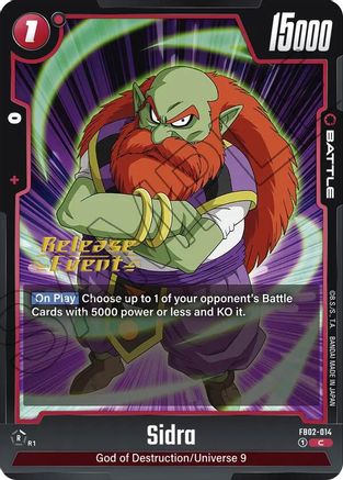 Image of Sidra (FB02-014) - Blazing Aura Release Event Cards