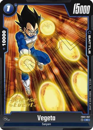 Image of Vegeta - FB02-057 (FB02-057) - Blazing Aura Release Event Cards