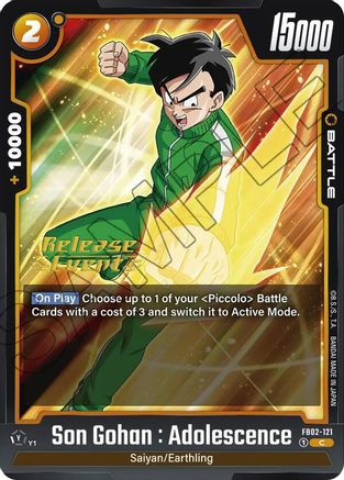 Image of Son Gohan : Adolescence - FB02-121 (FB02-121) - Blazing Aura Release Event Cards
