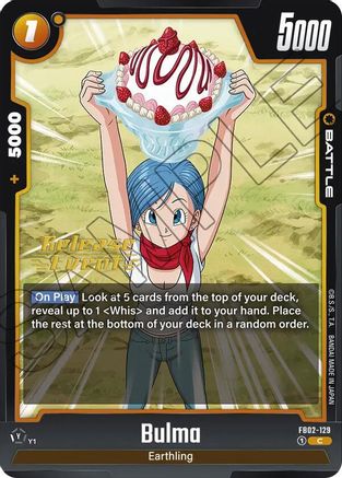 Image of Bulma - FB02-129 (FB02-129) - Blazing Aura Release Event Cards