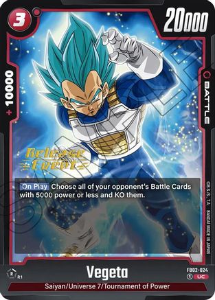 Image of Vegeta - FB02-024 (FB02-024) - Blazing Aura Release Event Cards