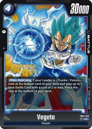 Image of Vegeta - FB02-059 (FB02-059) - Blazing Aura Release Event Cards