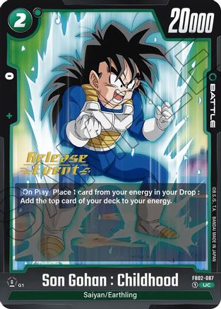 Image of Son Gohan : Childhood - FB02-087 (FB02-087) - Blazing Aura Release Event Cards