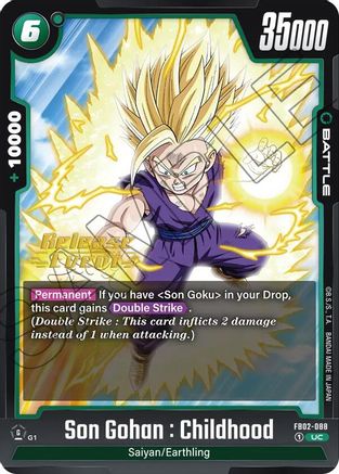 Image of Son Gohan : Childhood - FB02-088 (FB02-088) - Blazing Aura Release Event Cards