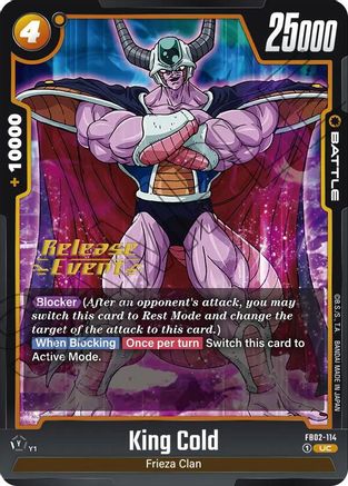 Image of King Cold (FB02-114) - Blazing Aura Release Event Cards
