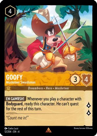 Image of Goofy - Musketeer Swordsman (12/204) - Ursulas Return