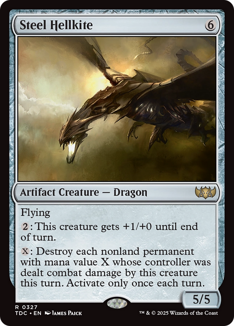 Image of Steel Hellkite (TDC-327) - Commander: Tarkir: Dragonstorm