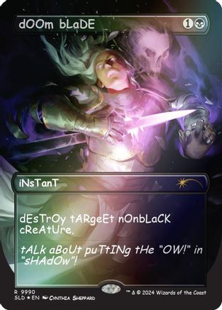Image of dOOm bLaDE (Rainbow Foil) (SLD-9990) - Secret Lair Drop Series Foil