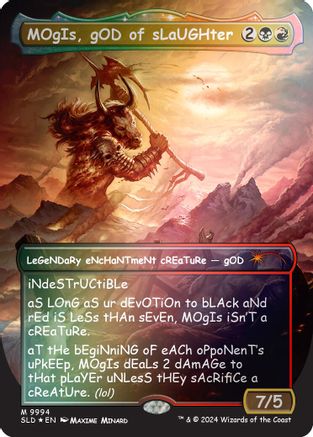 Image of MOgIs, gOD of sLaUGHter (9994) (Rainbow Foil) (SLD-9994) - Secret Lair Drop Series Foil