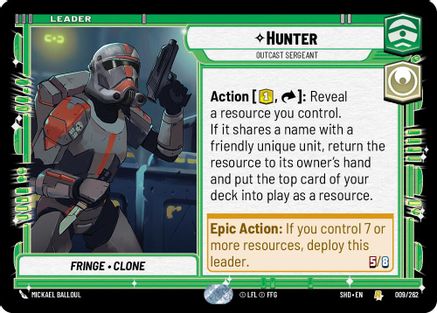 Image of Hunter - Outcast Sergeant (009/262) - Shadows of the Galaxy